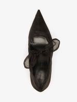 Proenza Schouler Still Life Aerial Image of Slash Organza Pumps in Black