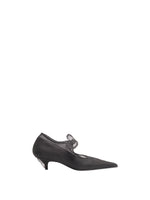 Proenza Schouler Still Life Front Image of Slash Organza Pumps in Black