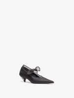 Proenza Schouler Still Life Side Image of Slash Organza Pumps in Black
