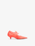 Proenza Schouler Front image of Slash Organza Pumps in Coral