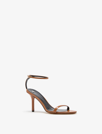 Proenza Schouler 3/4 Front image of Slash High Sandal In Camel