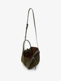 Proenza Schouler Aerial image of Small Ruched Tote in Soft Suede in Olive