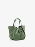 Proenza Schouler Side image of Small Ruched Tote in Soft Suede in Patina