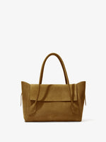 Proenza Schouler Front image of Small Tate Bag in Nubuck Calf in Tobacco