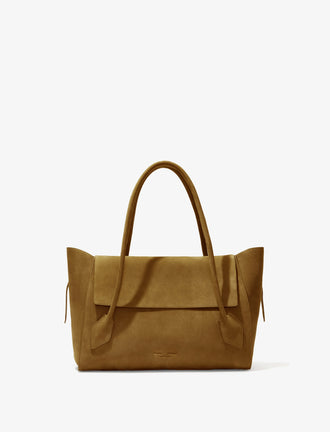 Proenza Schouler Front image of Small Tate Bag in Nubuck Calf in Tobacco