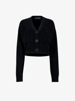 Proenza Schouler Still life image of Sofia Cardigan in Eco Cashmere in black