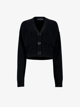 Proenza Schouler Still life image of Sofia Cardigan in Eco Cashmere in black