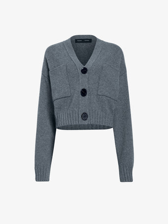 Still life image of Eco Cashmere Cardigan in GREY MELANGE