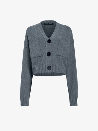 Still life image of Eco Cashmere Cardigan in GREY MELANGE