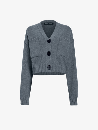 Still life image of Eco Cashmere Cardigan in GREY MELANGE