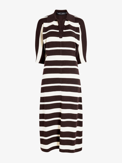 Proenza Schouler Still Life image of Solana Dress in Superfine Merino Silk in Brown Multi