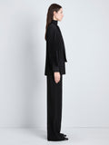 Proenza Schouler full length side image of Soomin Top in Technical Crepe in black