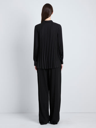 Proenza Schouler full length back image of Soomin Top in Technical Crepe in black