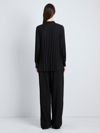Proenza Schouler full length back image of Soomin Top in Technical Crepe in black