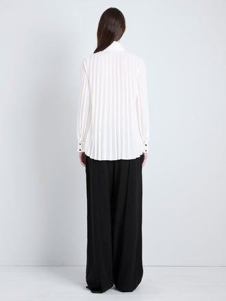Proenza Schouler full length back image of Soomin Top in Technical Crepe in off white