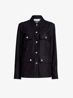 Proenza Schouler Still Life Image of Stella Jacket in Stretch Twill in Indigo