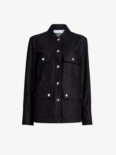 Proenza Schouler Still Life Image of Stella Jacket in Stretch Twill in Indigo