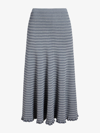 Proenza Schouler Still life image of Stina Skirt in Geo Knits in Slate