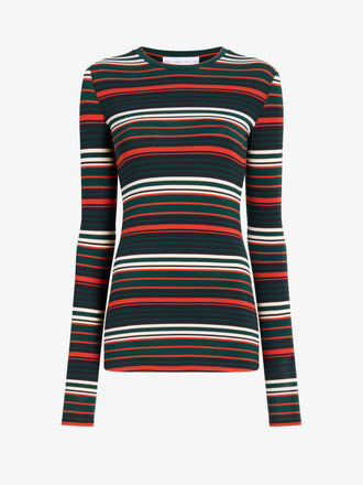Mae Top in Striped Jersey