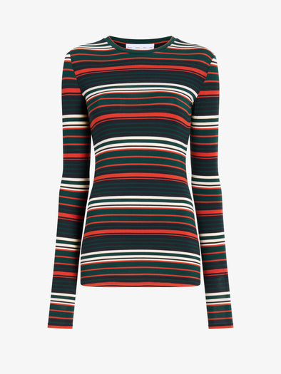 Mae Top in Striped Jersey