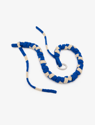Proenza Schouler Striped Knit Rolo Necklace in cobalt multi