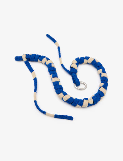 Proenza Schouler Striped Knit Rolo Necklace in cobalt multi