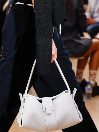 Runway image of Park Shoulder Bag in optic white