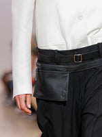 Runway image of Zip Belt Bag in black