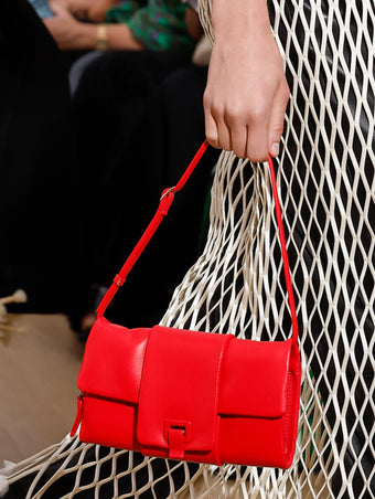 Runway image of Flip Shoulder Bag in red