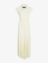 Proenza Schouler Still Life image of Tamara Dress in Sheer Crepe Jersey in Pale Yellow