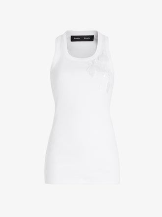 Proenza Schouler Still Life image of Tana Top in Embroidered Cotton in White