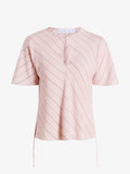 Proenza Schouler Still Life Image of Tasha Top in Pinstripe Flou in Orchid Black