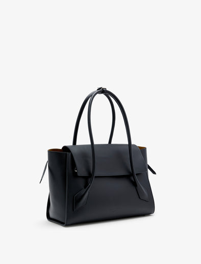 Side image of Tate Bag in Smooth Calfskin in BLACK