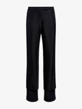 Proenza Schouler flat image of Teddy Pant in Wool Twill Suiting with Organza in black