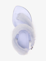 Proenza Schouler Aerial image of Tee 85 Thong Sandal In Shearling in Wisteria