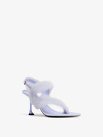 Proenza Schouler 3/4 Front image of Tee 85 Thong Sandal In Shearling in Wisteria