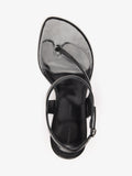 Proenza Schouler Still Life Aerial Image of Tee 85 Thong Sandal In Slick Nappa in Black