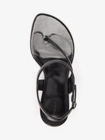 Proenza Schouler Still Life Aerial Image of Tee 85 Thong Sandal In Slick Nappa in Black