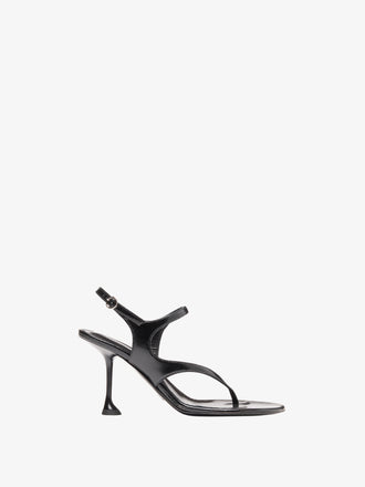 Proenza Schouler Still Life Front Image of Tee 85 Thong Sandal In Slick Nappa in Black