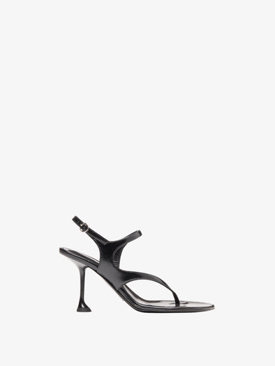 Proenza Schouler Still Life Front Image of Tee 85 Thong Sandal In Slick Nappa in Black