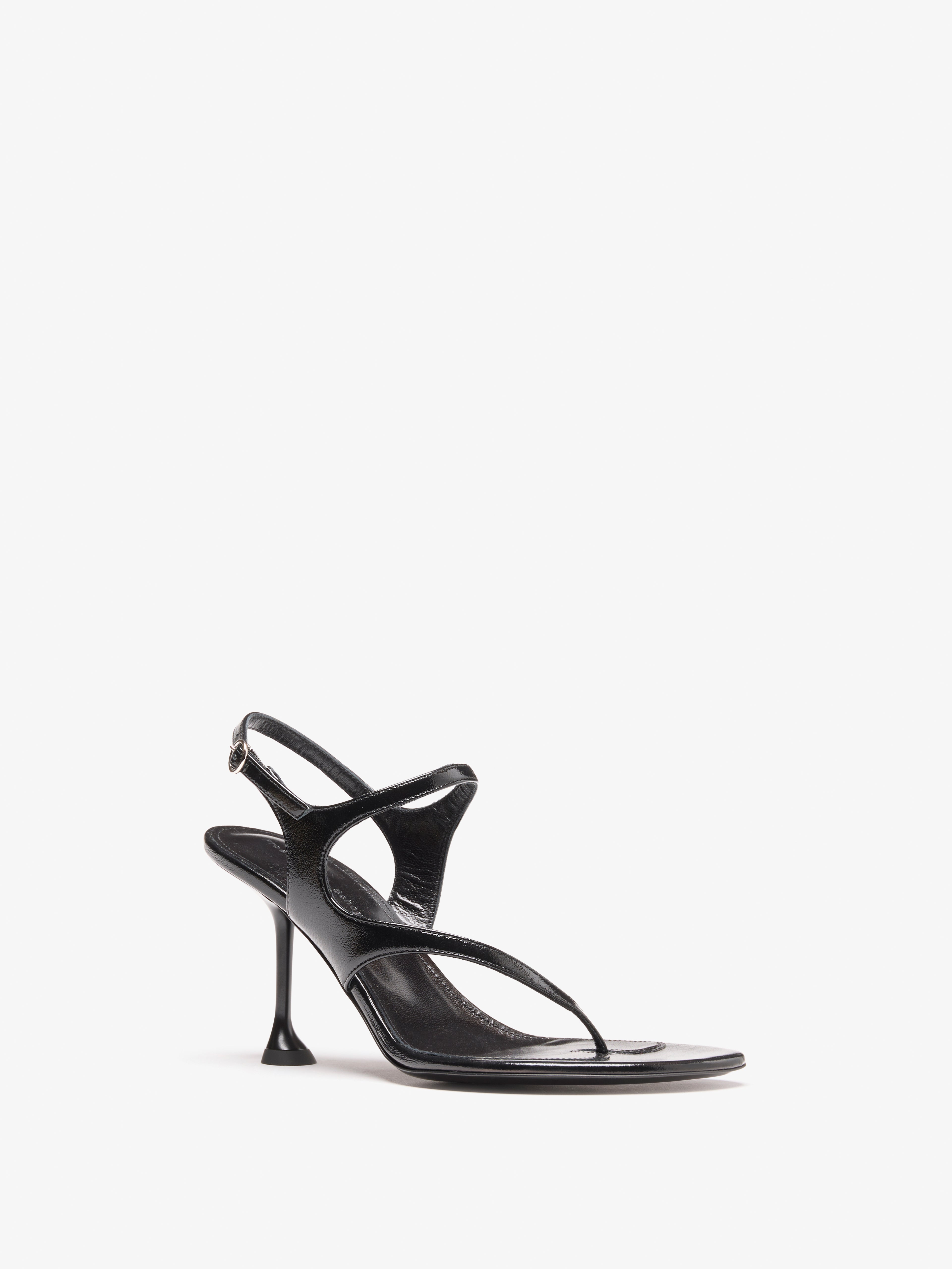 Proenza Schouler Tee 85 Thong Sandal In Slick Nappa - Black