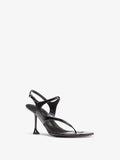 Proenza Schouler Still Life Side Image of Tee 85 Thong Sandal In Slick Nappa in Black
