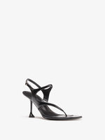 Proenza Schouler Still Life Side Image of Tee 85 Thong Sandal In Slick Nappa in Black