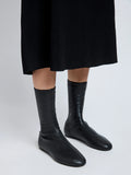Tee Sock Boots in Faux Leather