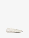 Proenza Schouler Still Life Front Image of Tee Perforated Ballerina Flats In Ivory
