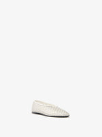 Proenza Schouler Still Life Side Image of Tee Perforated Ballerina Flats In Ivory