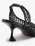 Proenza Schouler 3/4 Detail image of Tee Perforated Slingback Pumps in Nappa in Black