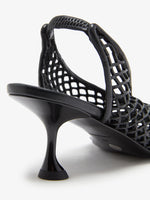 Proenza Schouler 3/4 Detail image of Tee Perforated Slingback Pumps in Nappa in Black