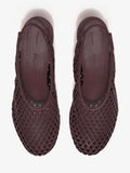 Proenza Schouler Aerial image of Tee Perforated Slingback Pumps in Nappa in Currant