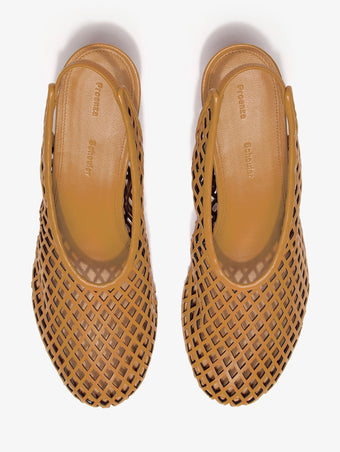 Proenza Schouler Aerial of Tee Perforated Slingback Pumps in Nappa in Mud